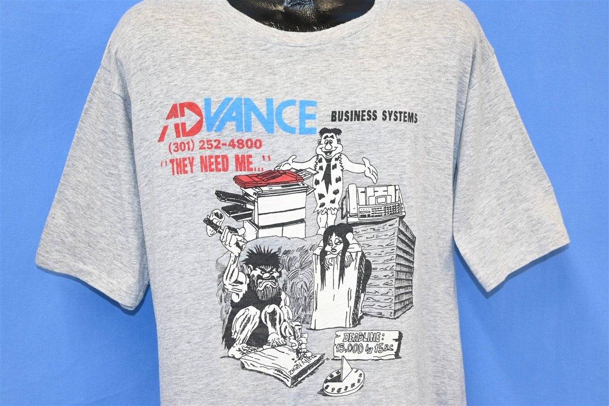 80s Advance Business Systems Rayon Tri Blend t-shirt Large product image 1