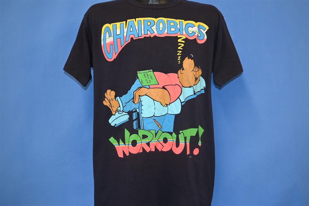 90s Chairobics Workout! Funny Sleeping Bear t-shirt Large product image 2