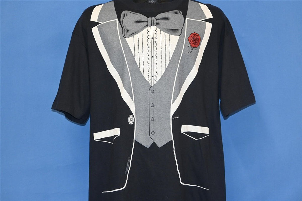 80s Tux Tuxedo Black Tie Funny Costume t-shirt Extra Large product image 1