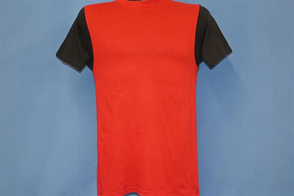 80s Bantams Blank Red Black Solid Colorblocked t-shirt Small product image 2