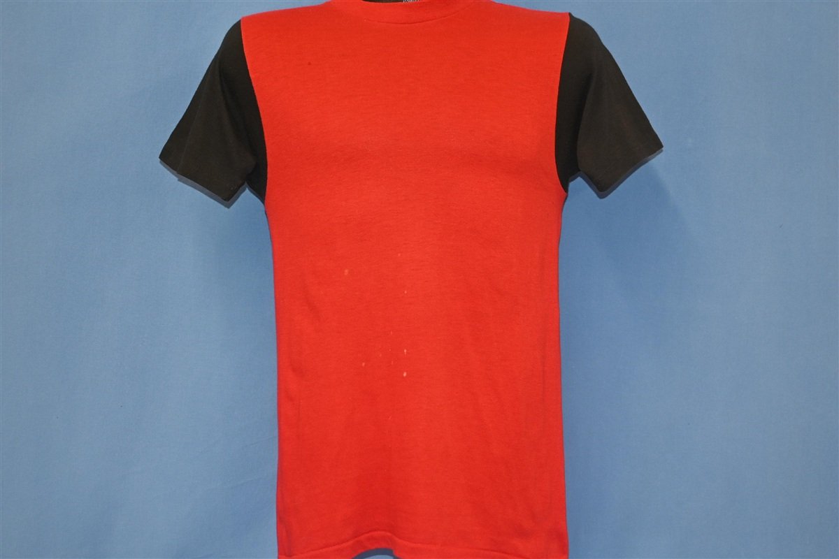 80s Bantams Blank Red Black Solid Colorblocked t-shirt Small product image 2