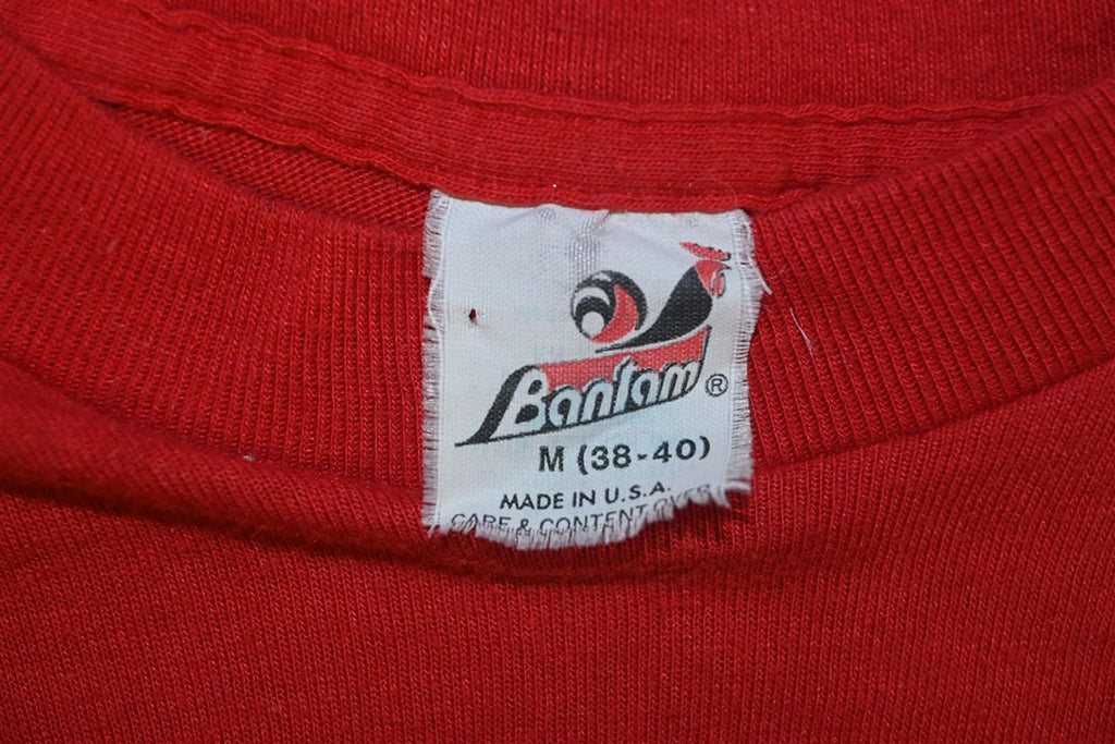 80s Bantams Blank Red Black Solid Colorblocked t-shirt Small product image 4