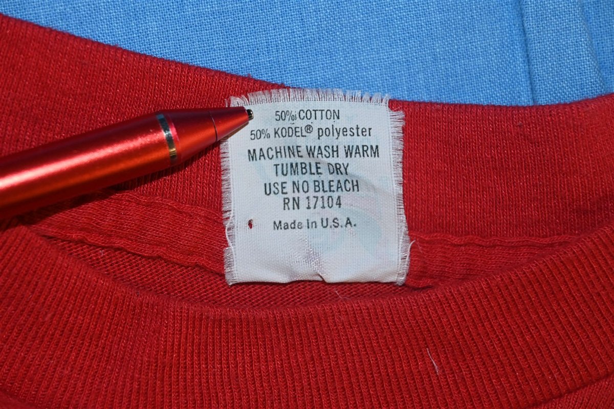 80s Bantams Blank Red Black Solid Colorblocked t-shirt Small product image 5
