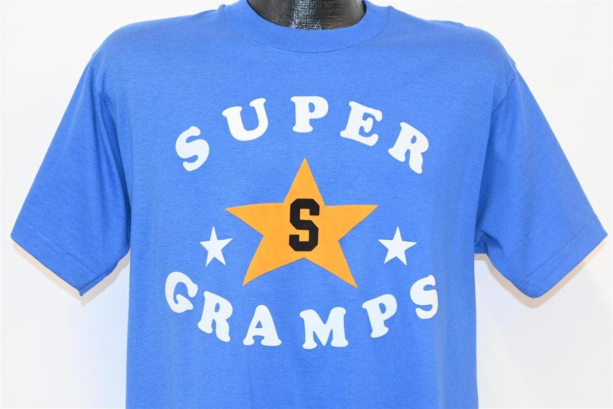 90s Super Gramps Star Grandpa Flocked Letters t-shirt Large product image 1
