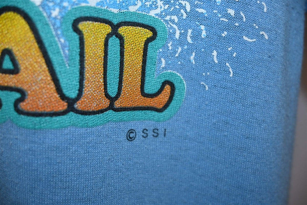 80s Outdoor Trail Bass Fishing Angler Blue t-shirt XXL product image 3