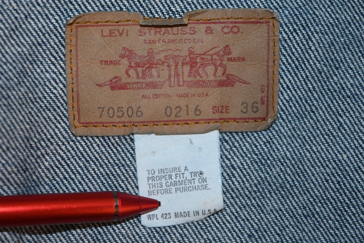 80s Levis Type 3 Trucker Red Tab Denim Jacket Small product image 6