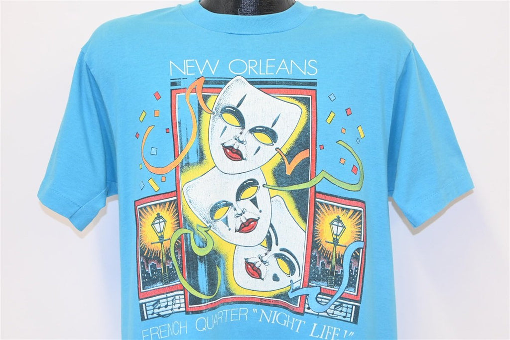80s New Orleans French Quarter Night Life! Blue t-shirt product image 1