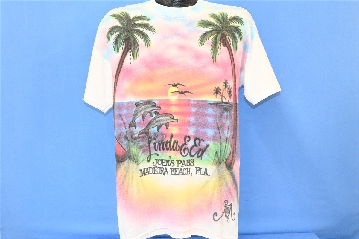 90s Airbrush Linda & Ed John's Pass Madeira Beach t-shirt product image 2