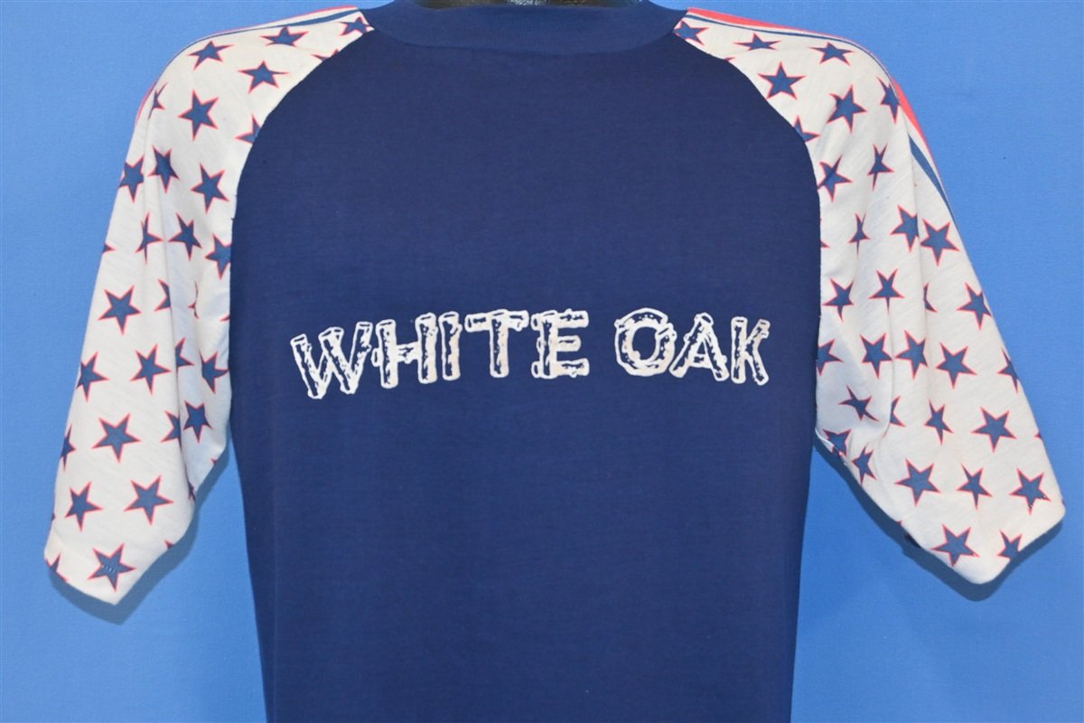70s White Oak Stars & Stripes Blue Raglan t-shirt Large product image 1