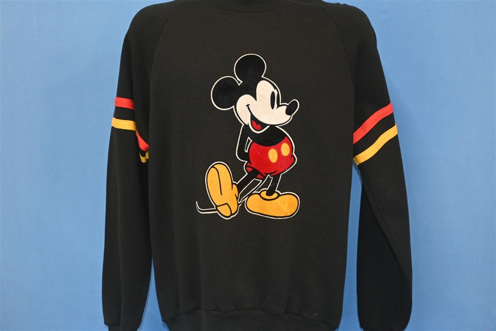 90s Disney Mickey Mouse Flocked Cartoon Sweatshirt Medium product image 2