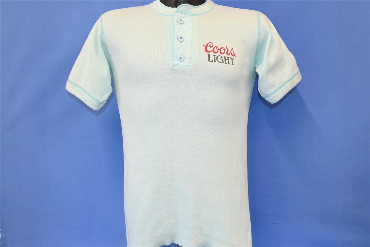 80s Coors Light Silver Bullet Beer Henley t-shirt Small product image 3