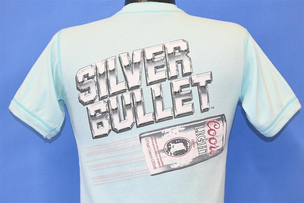 80s Coors Light Silver Bullet Beer Henley t-shirt Small product image 1
