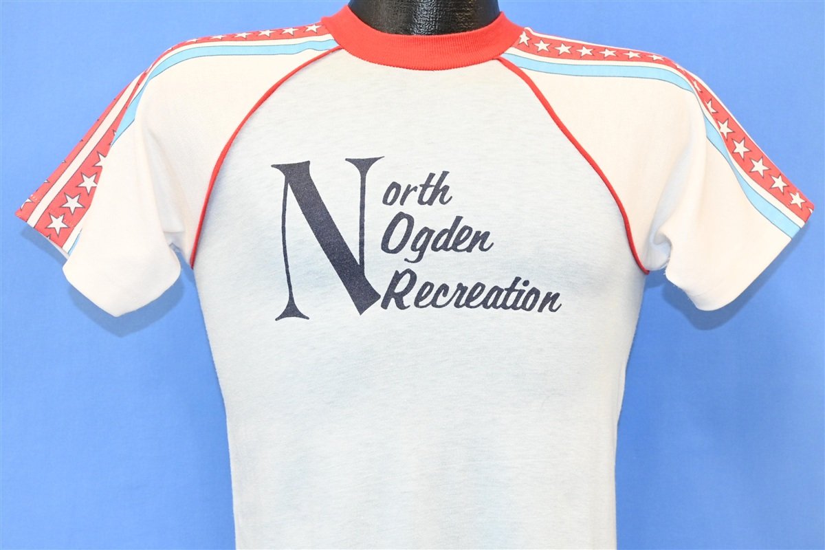 80s North Ogden Recreation Stripes Raglan t-shirt Small product image 1