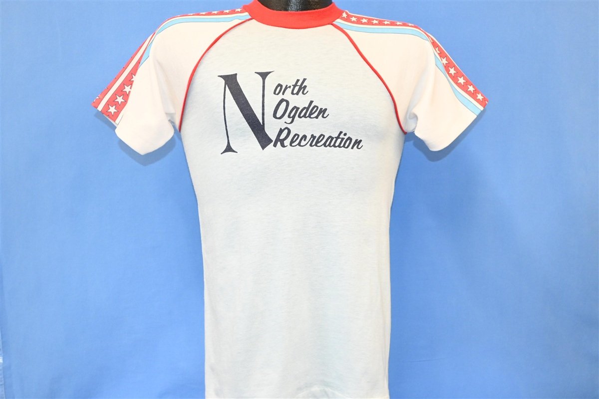 80s North Ogden Recreation Stripes Raglan t-shirt Small product image 2
