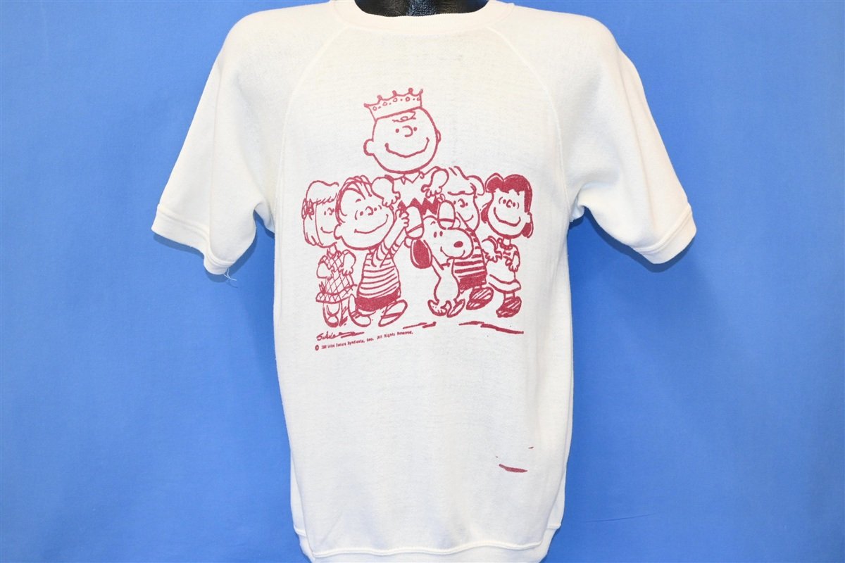 60s Peanuts Comics Charlie Brown Short Sleeve Sweatshirt product image 2