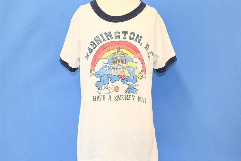 80s Washington Have A Smurfy Day Ringer t-shirt Youth Large product image 2