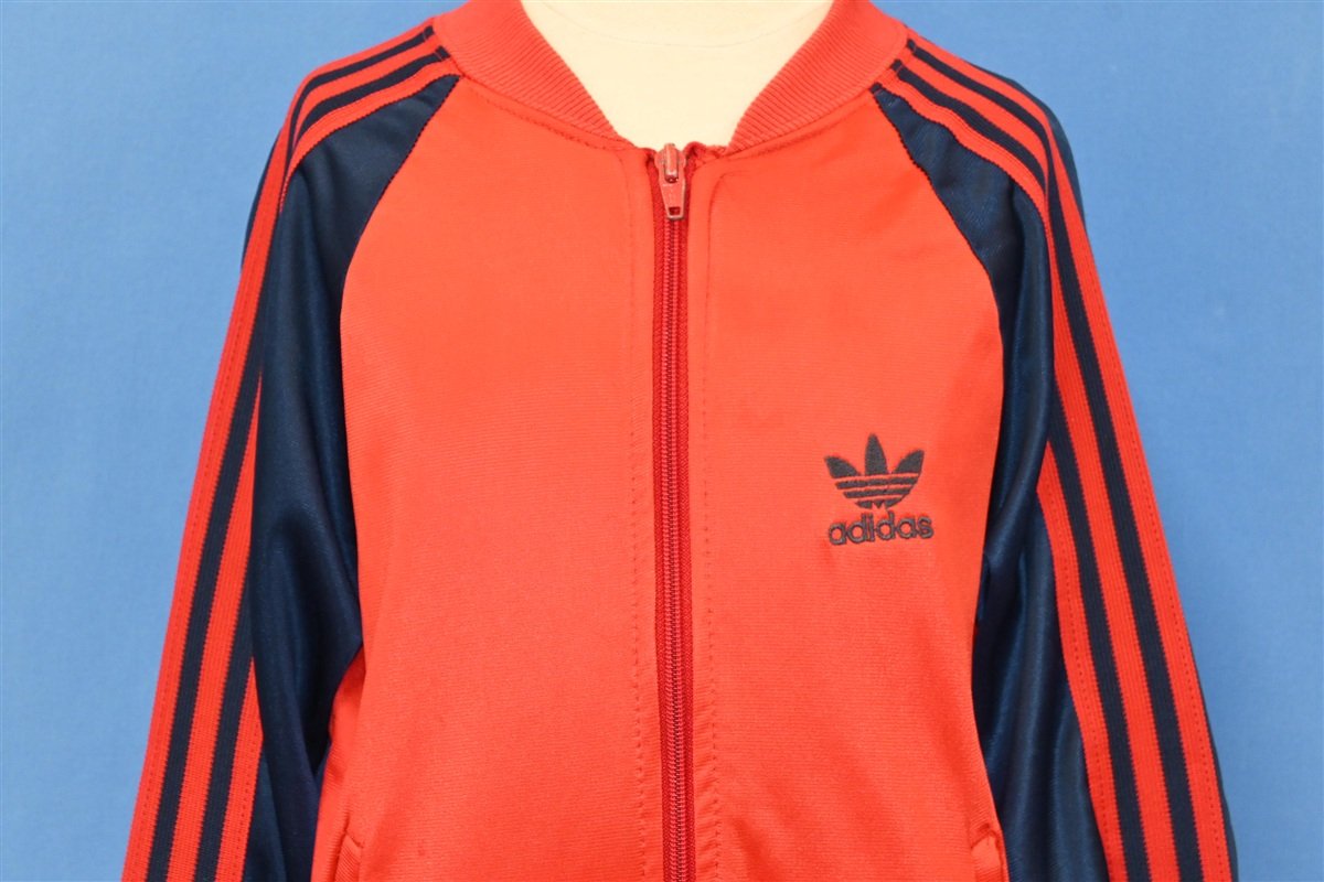 80s Adidas Trefoil Red Blue Zipper Track Jacket Youth Medium product image 1