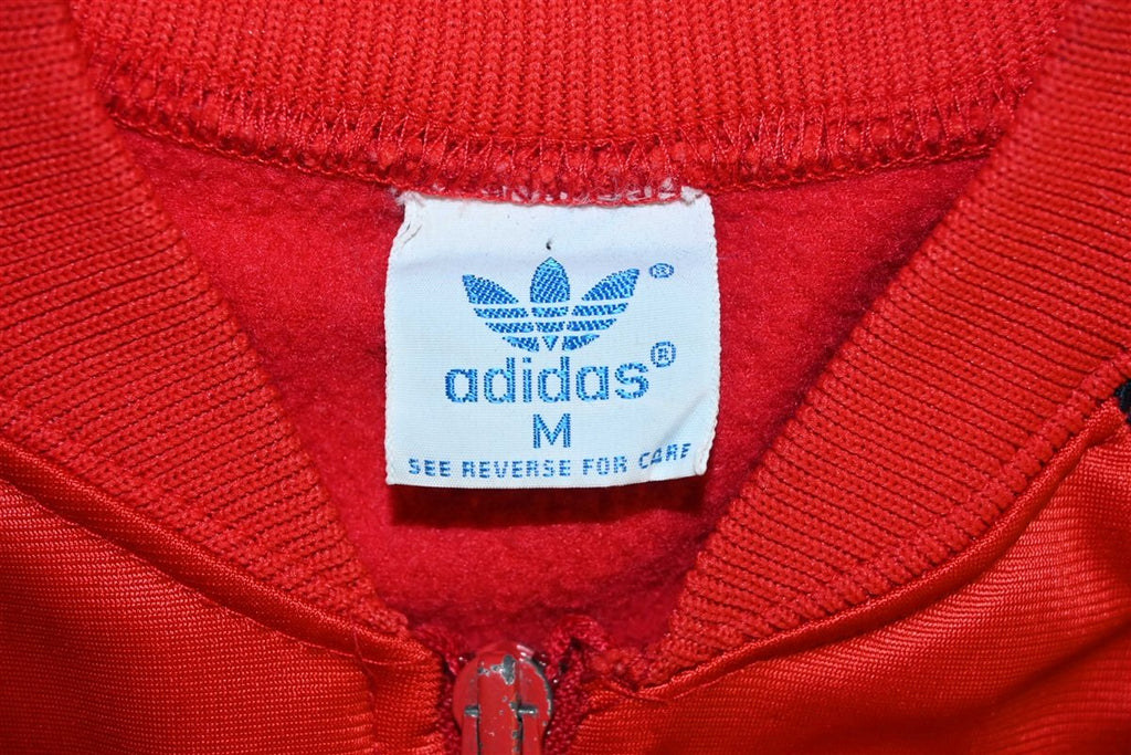 80s Adidas Trefoil Red Blue Zipper Track Jacket Youth Medium product image 4