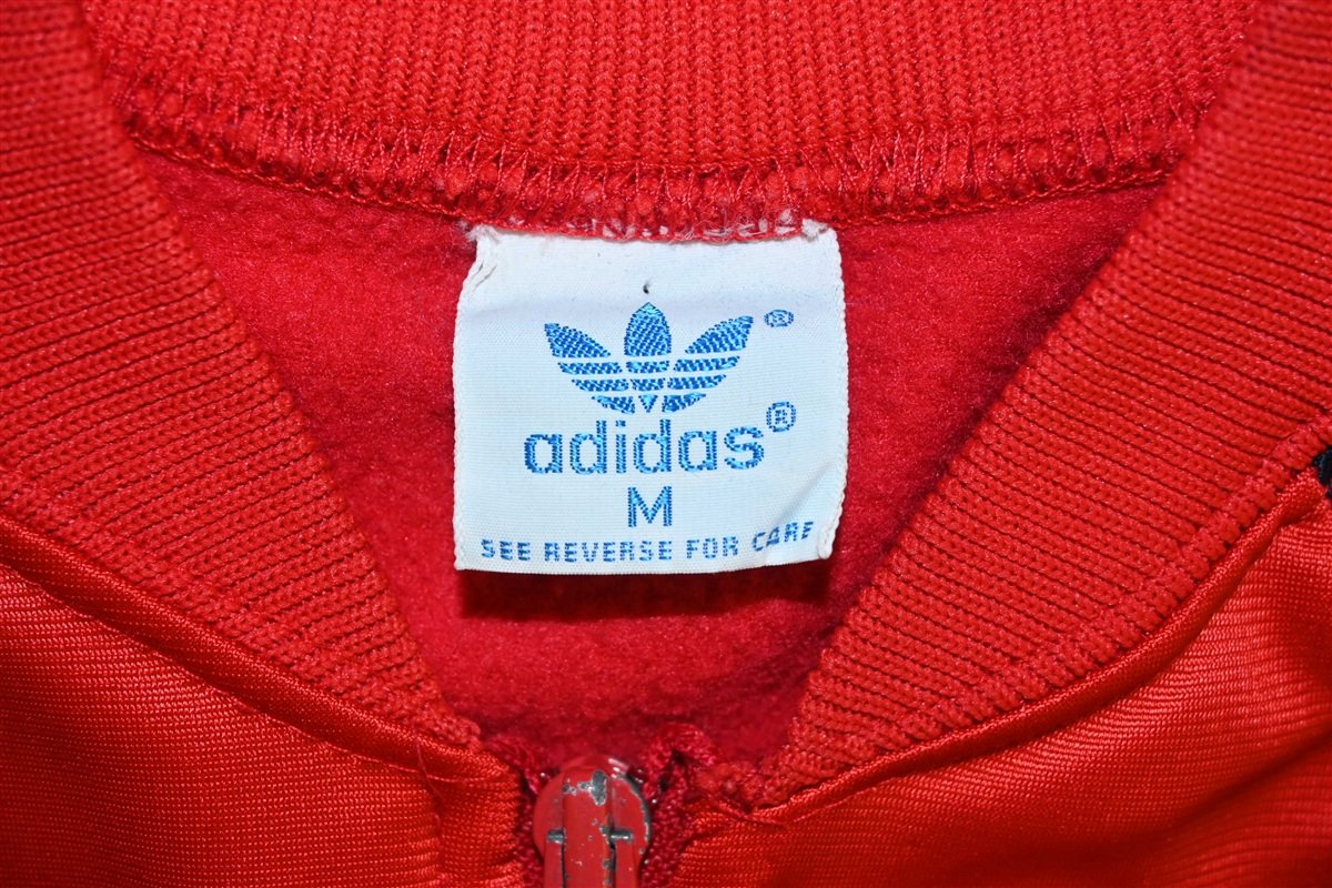 80s Adidas Trefoil Red Blue Zipper Track Jacket Youth Medium product image 4