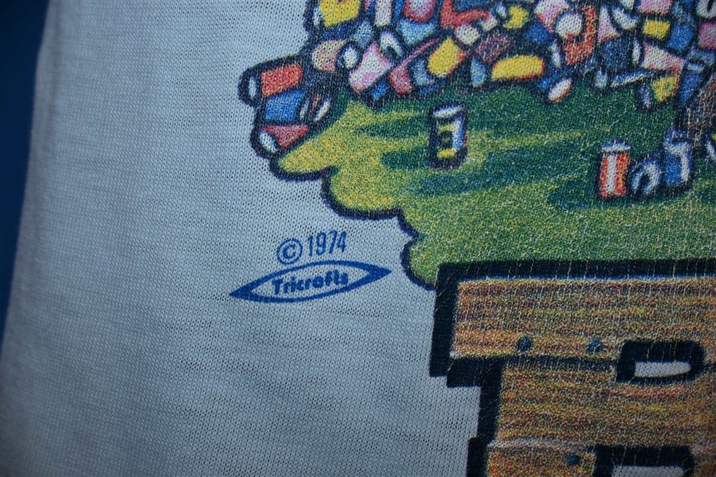 70s Brew Beer Funny Drinking Cartoon Pocket t-shirt Small product image 4