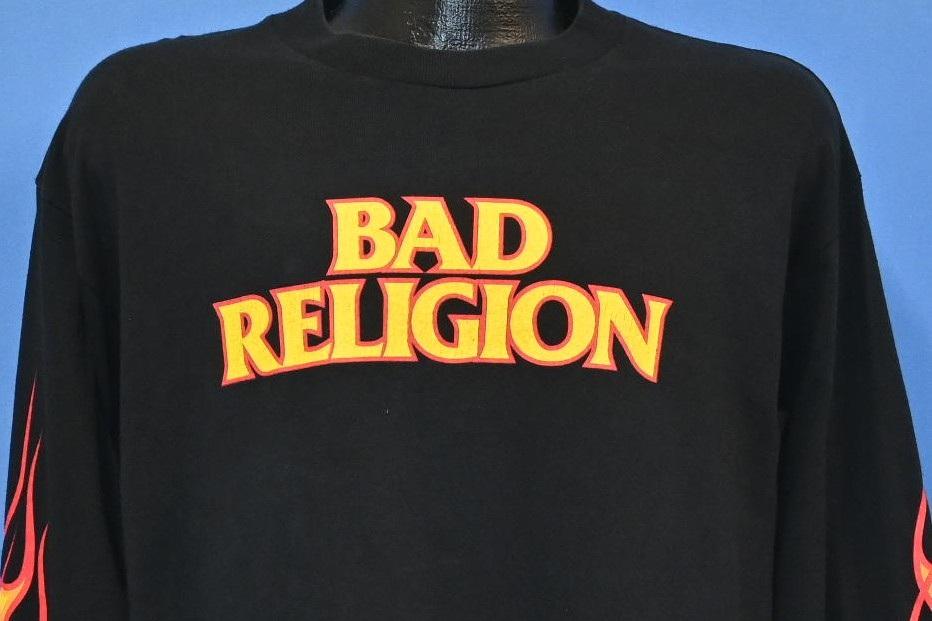 Y2K Bad Religion New America Flames Punk Rock t-shirt Large product image 1