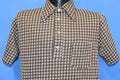 70s Puritan Brown Ditsy Pattern Big Collar Polo Shirt Medium product image 1