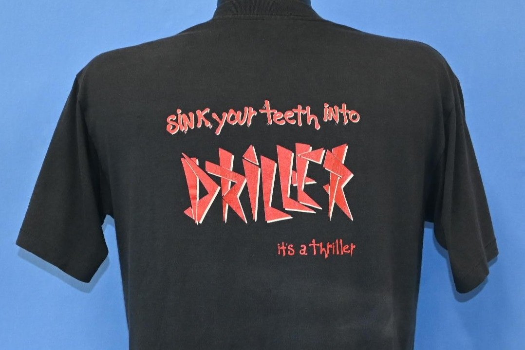80s Driller It's a Thriller Spoof Sink Your Teeth t-shirt product image 3
