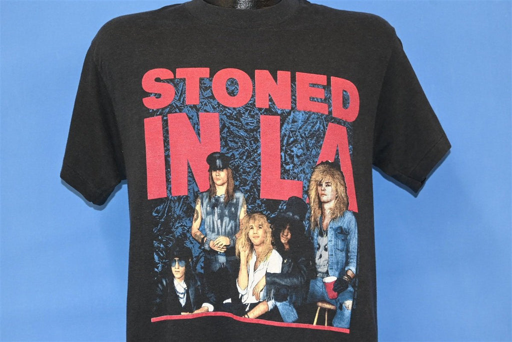 80s Guns N' Roses Stoned in LA Coliseum 1989 t-shirt Large product image 1