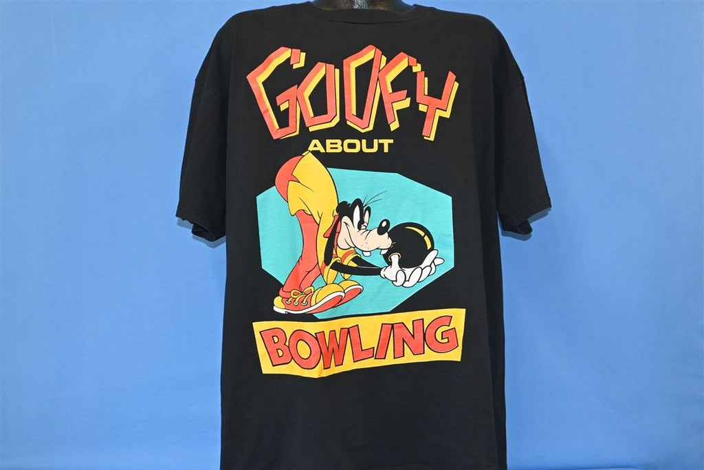 90s Goofy About Bowling Disney Cartoon Black t-shirt XXL product image 2