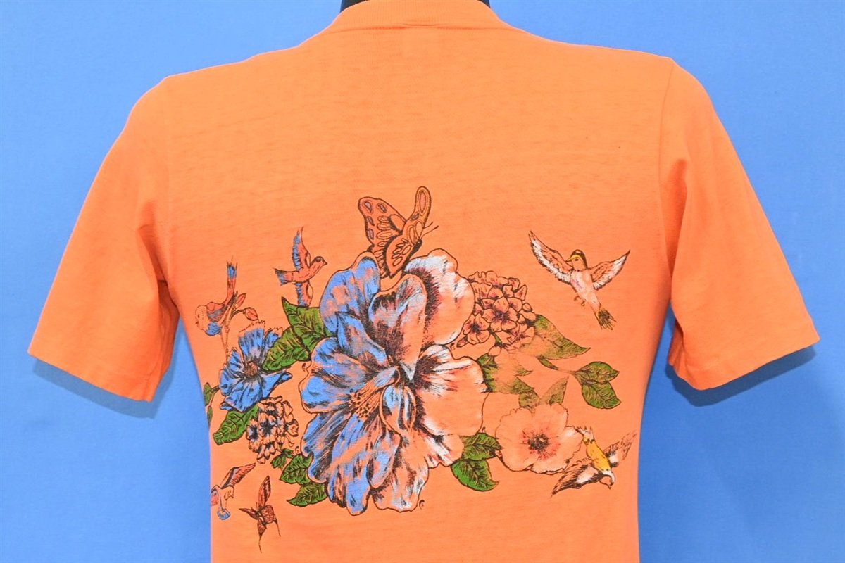 70s Hi Cru Tropical Flowers Orange Pocket Surf t-shirt Small product image 3