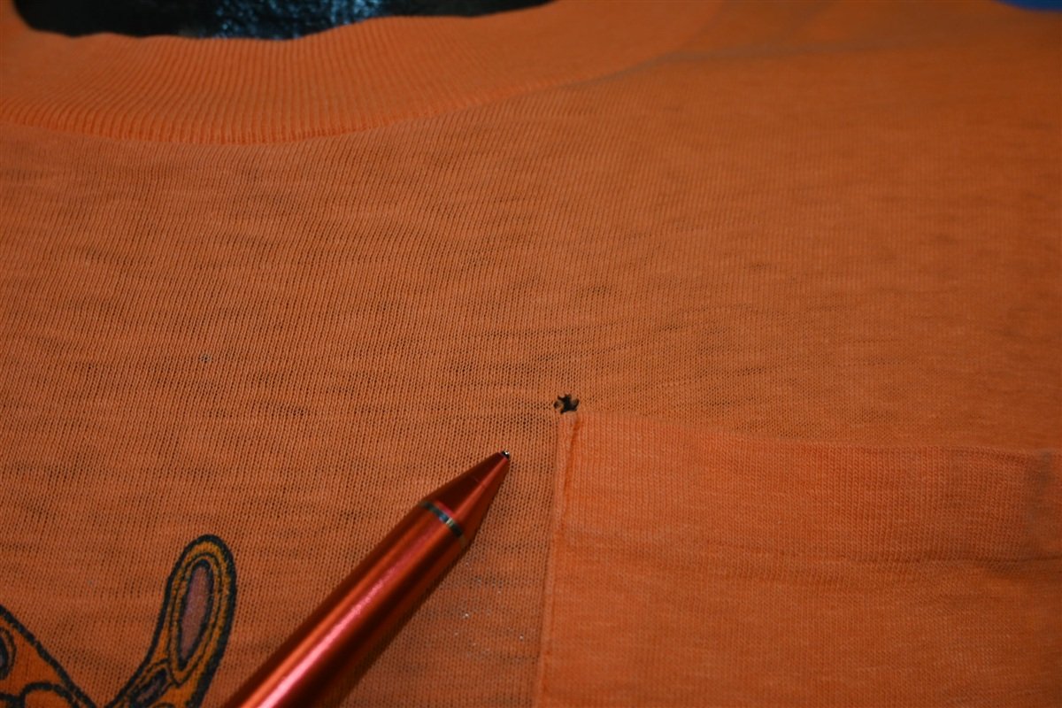 70s Hi Cru Tropical Flowers Orange Pocket Surf t-shirt Small product image 5