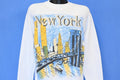 90s New York City Old NYC Skyline Glitter Sweatshirt Medium product image 1