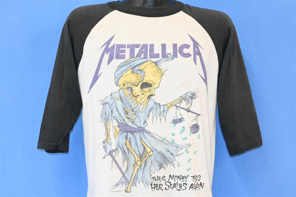 80s Metallica Justice For All Pushead Raglan Band t-shirt product image 1