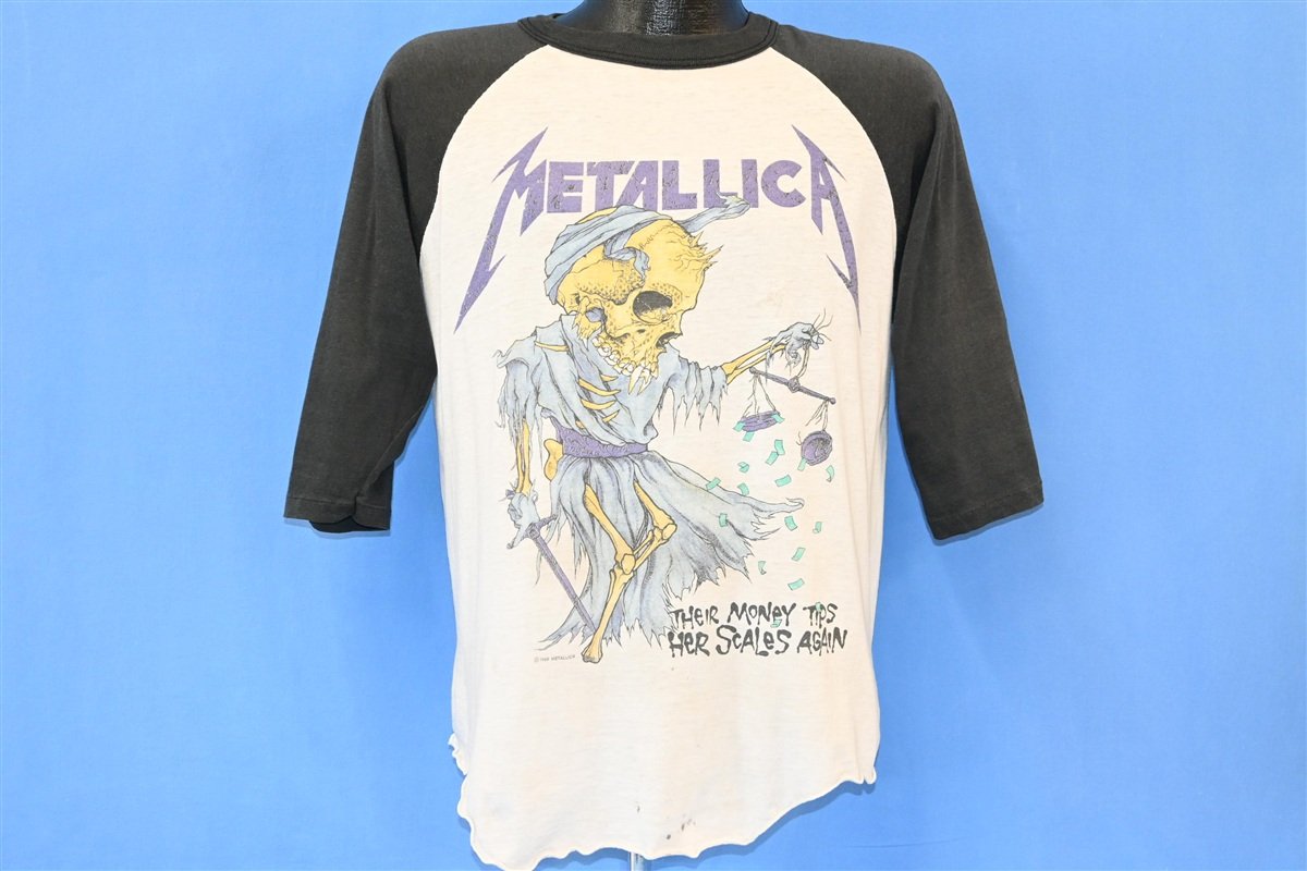 80s Metallica Justice For All Pushead Raglan Band t-shirt product image 2