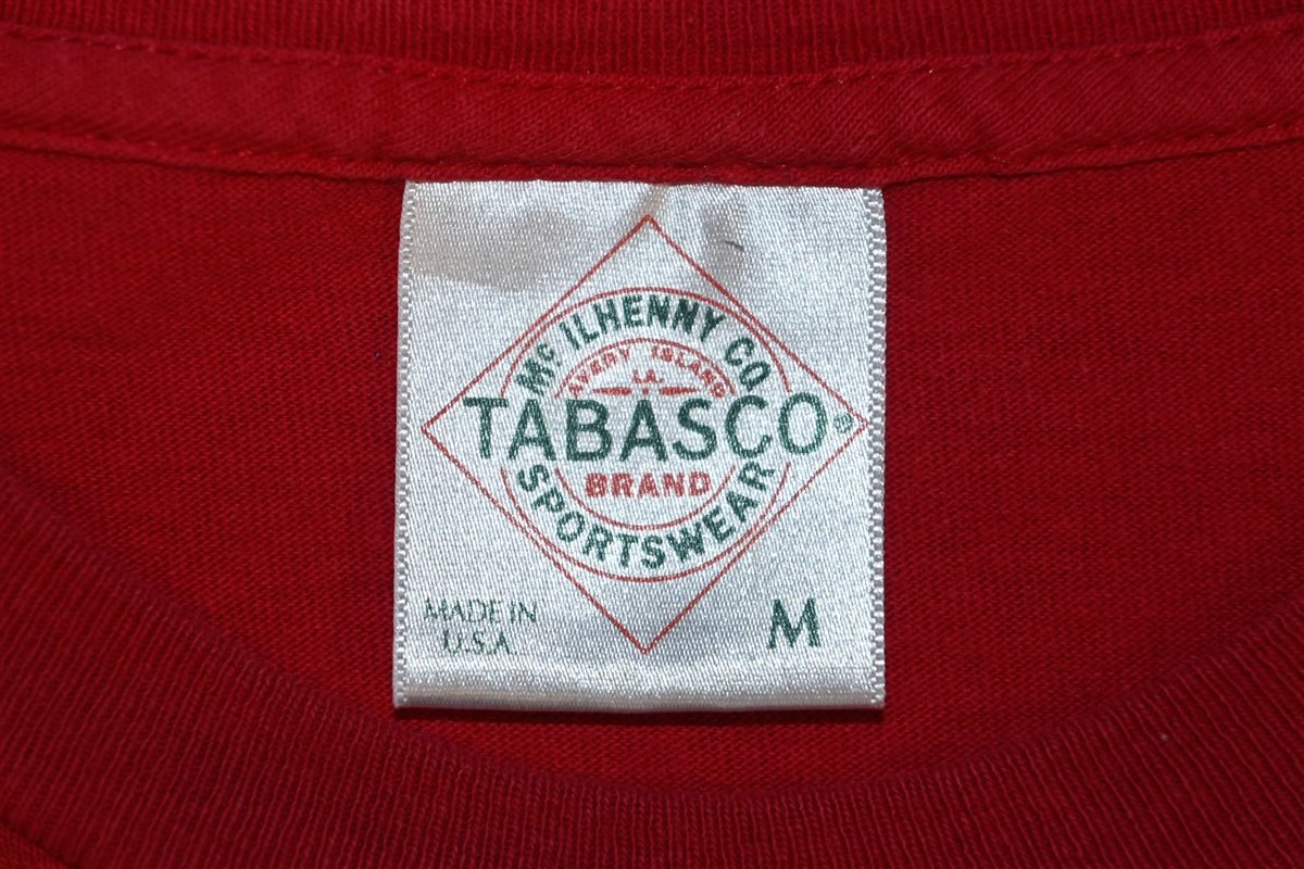 90s Tabasco Pepper Sauce Hot Spicy Red Label t-shirt Medium product image 4