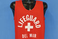 80s Del Mar California Lifeguard Red Tank Top t-shirt Large product image 1