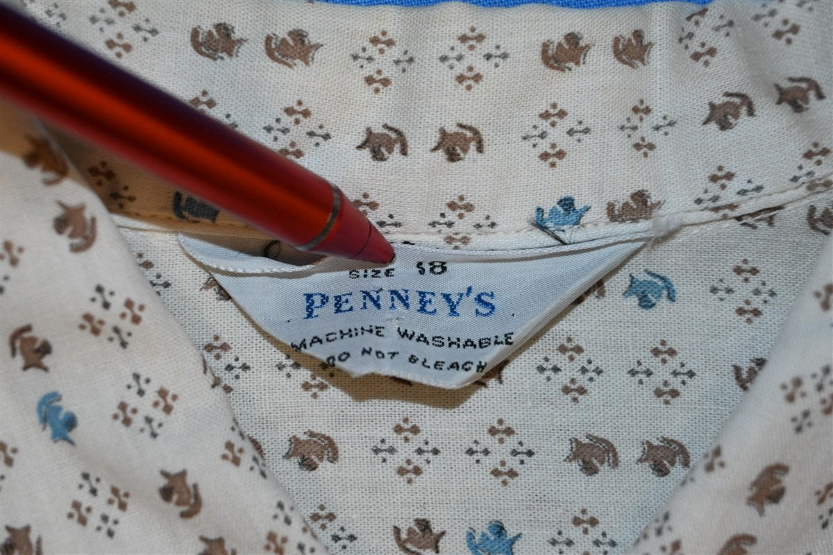 50s Penney's Knights Button Down Shirt Youth Extra Large product image 5