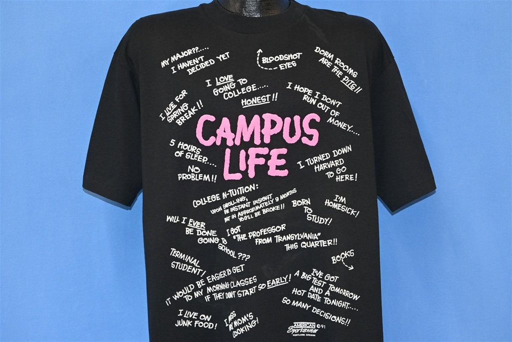 90s Campus Life Funny College Puffy Paint t-shirt Extra product image 1