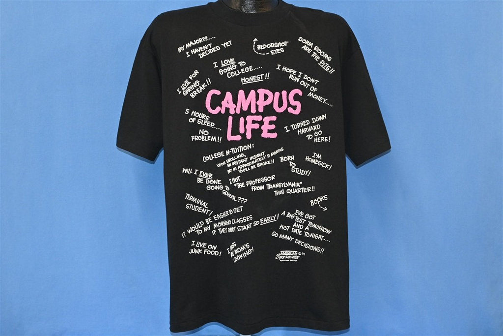 90s Campus Life Funny College Puffy Paint t-shirt Extra product image 2