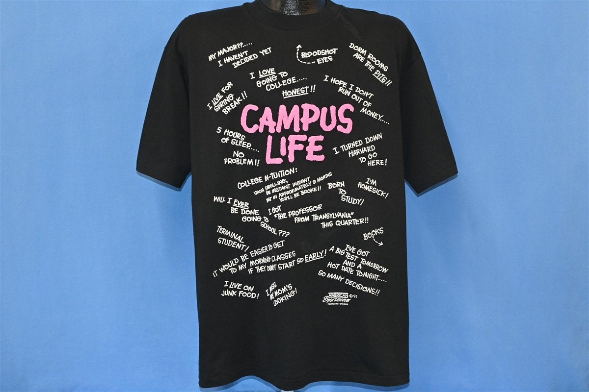 90s Campus Life Funny College Puffy Paint t-shirt Extra product image 2