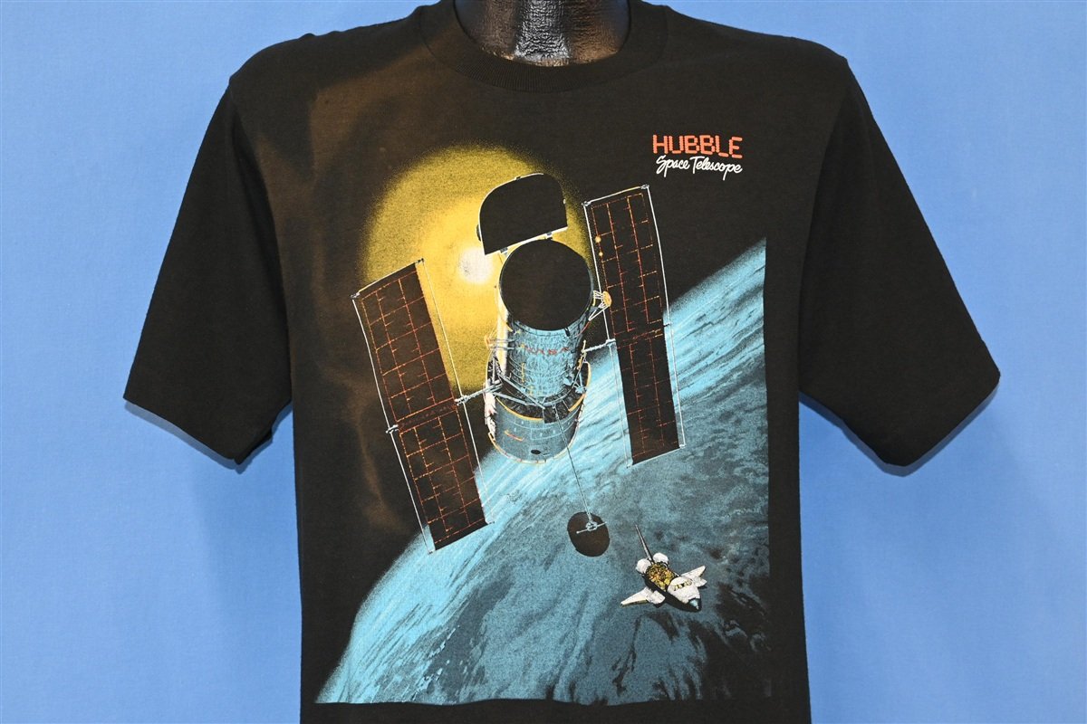 90s Hubble Space Telescope Earth Orbiter Black t-shirt product image 1