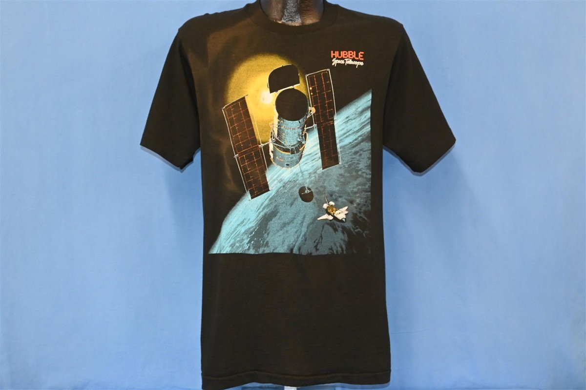 90s Hubble Space Telescope Earth Orbiter Black t-shirt product image 2