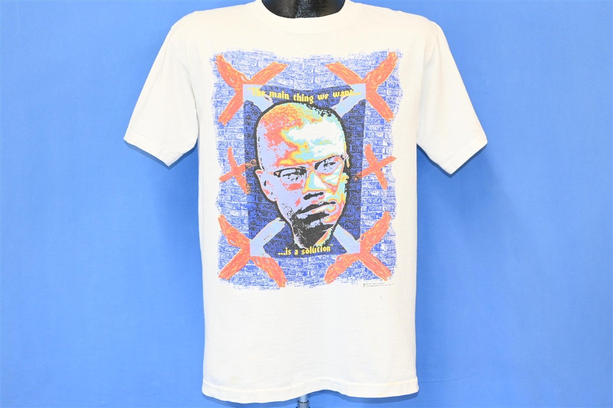 90s Malcolm X The Thing We Want Is a Solution t-shirt Medium product image 2