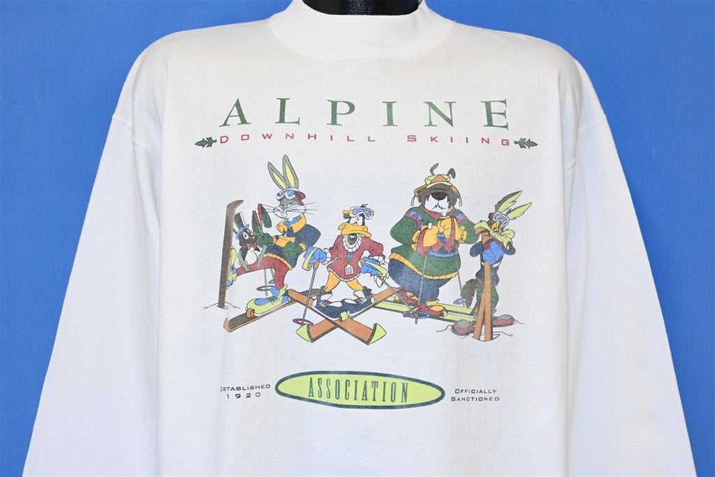 90s Looney Tunes Alpine Downhill Skiing t-shirt Extra Large product image 1