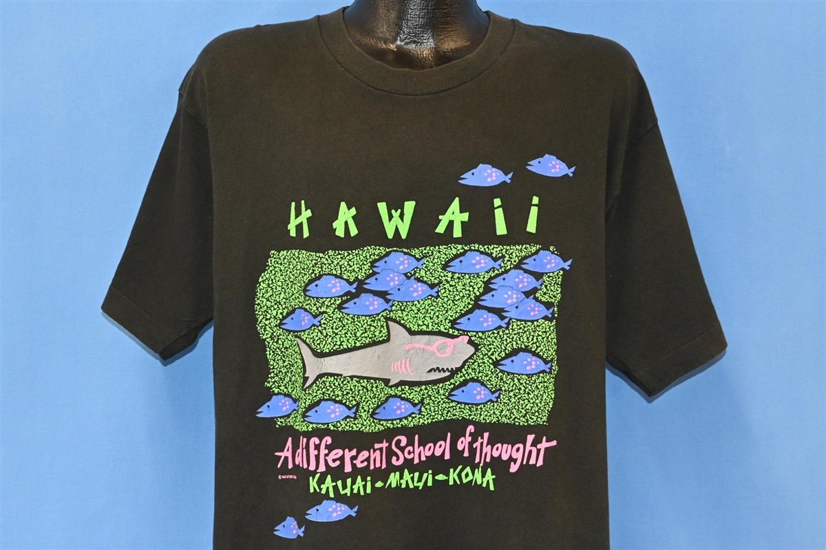 90s Hawaii Different School Shark Sunglasses t-shirt Extra product image 1